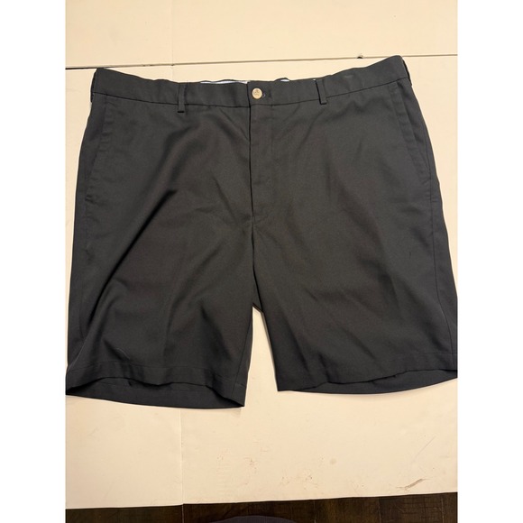 Peter Millar Other - Peter Millar Mens Performance Golf Shorts Black Flat Front Size 40 Crown Logo